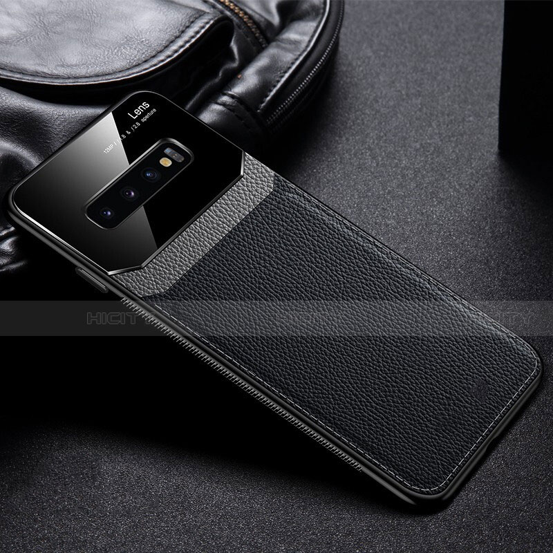 Silikon Hülle Handyhülle Ultra Dünn Schutzhülle Flexible 360 Grad Ganzkörper Tasche C01 für Samsung Galaxy S10 5G Schwarz Plus