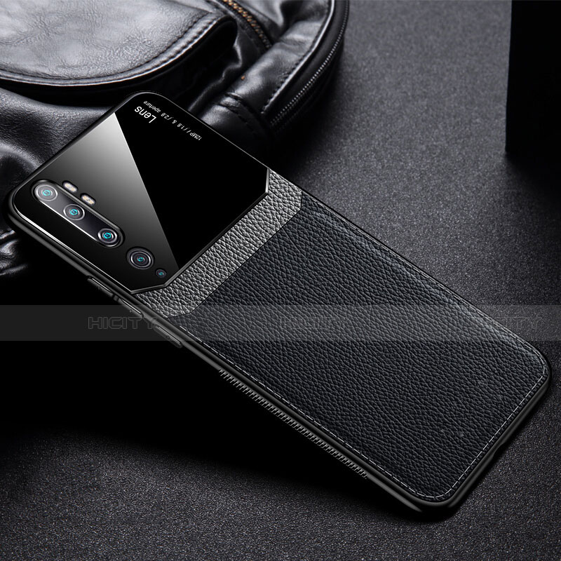 Silikon Hülle Handyhülle Ultra Dünn Schutzhülle Flexible 360 Grad Ganzkörper Tasche C01 für Xiaomi Mi Note 10 Pro Schwarz