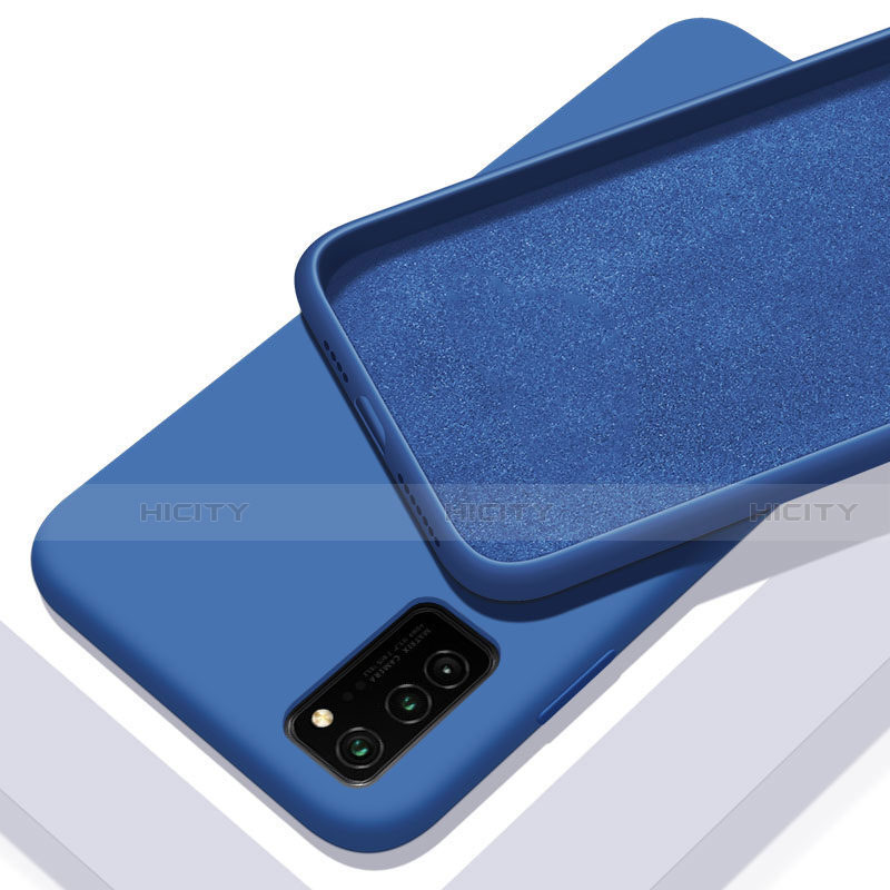 Silikon Hülle Handyhülle Ultra Dünn Schutzhülle Flexible 360 Grad Ganzkörper Tasche C02 für Huawei Honor V30 5G Blau