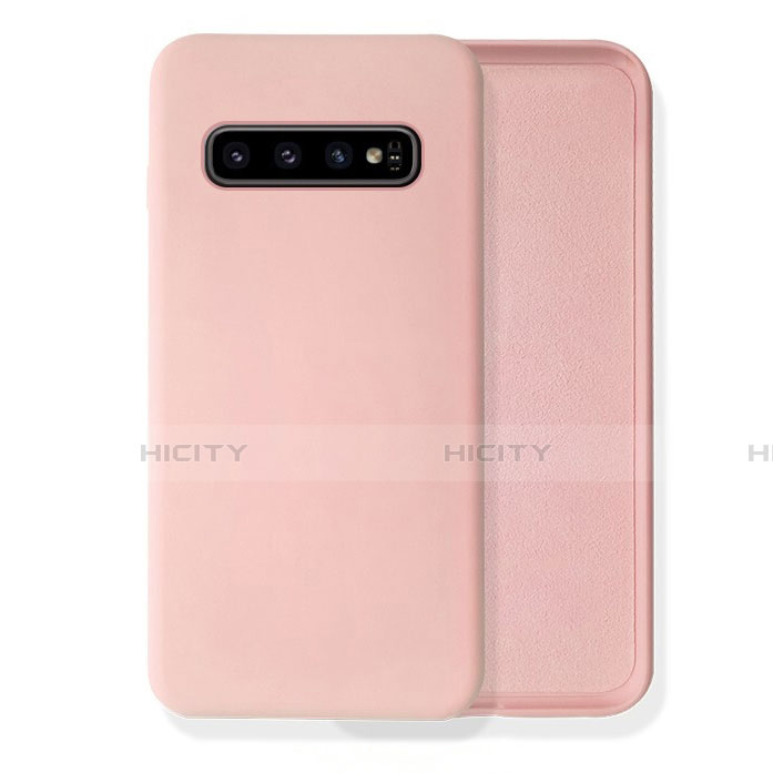 Silikon Hülle Handyhülle Ultra Dünn Schutzhülle Flexible 360 Grad Ganzkörper Tasche C02 für Samsung Galaxy S10 5G Rosa Plus