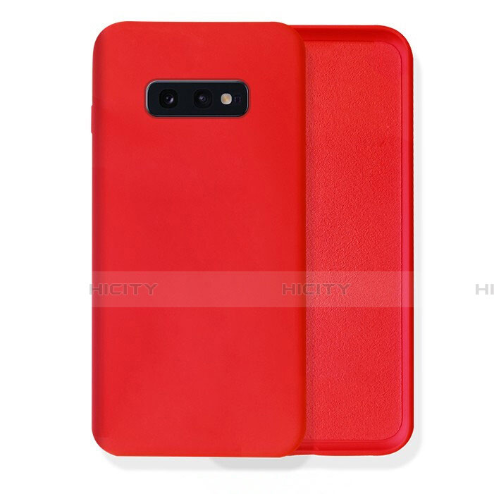 Silikon Hülle Handyhülle Ultra Dünn Schutzhülle Flexible 360 Grad Ganzkörper Tasche C02 für Samsung Galaxy S10 5G Rot Plus