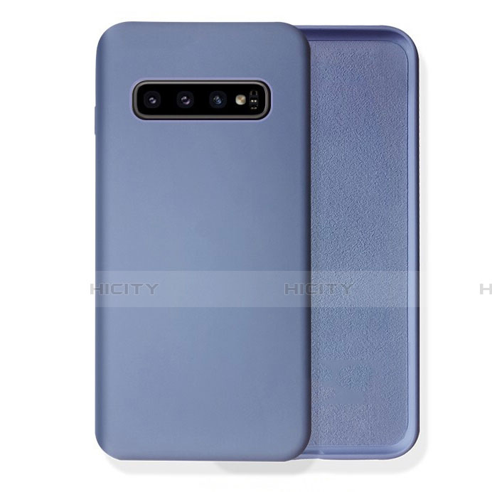 Silikon Hülle Handyhülle Ultra Dünn Schutzhülle Flexible 360 Grad Ganzkörper Tasche C02 für Samsung Galaxy S10 Violett