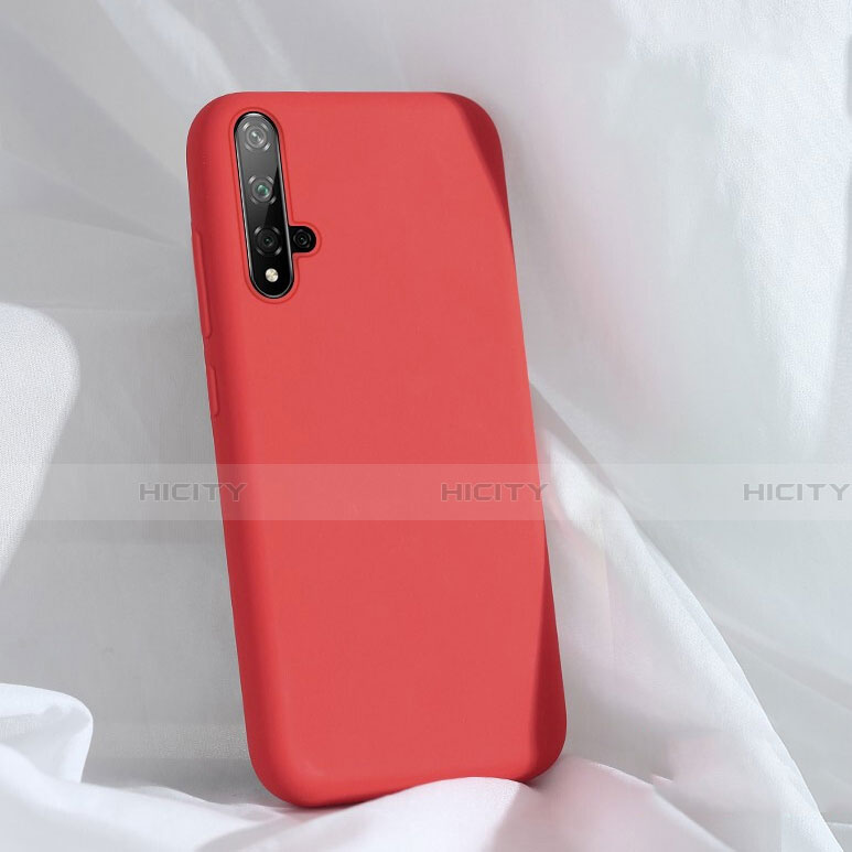 Silikon Hülle Handyhülle Ultra Dünn Schutzhülle Flexible 360 Grad Ganzkörper Tasche C03 für Huawei Nova 5 Rot Plus