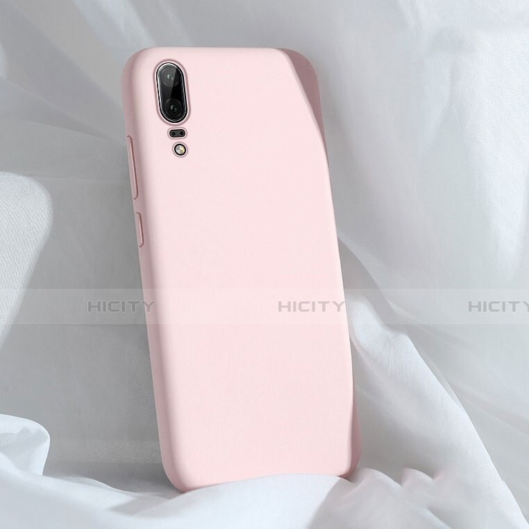 Silikon Hülle Handyhülle Ultra Dünn Schutzhülle Flexible 360 Grad Ganzkörper Tasche C03 für Huawei P20 Rosa