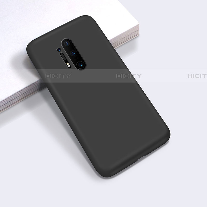 Silikon Hülle Handyhülle Ultra Dünn Schutzhülle Flexible 360 Grad Ganzkörper Tasche C03 für OnePlus 8 Pro Schwarz