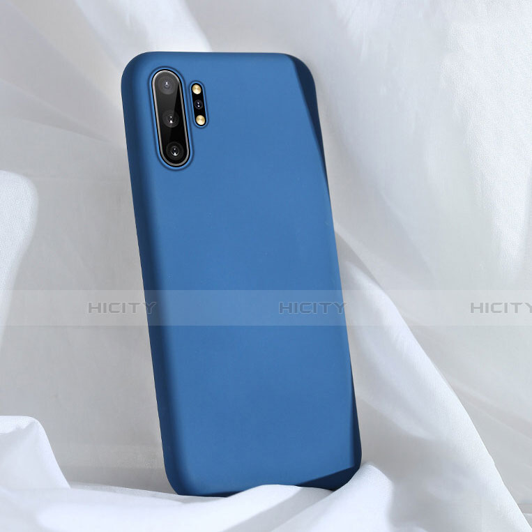 Silikon Hülle Handyhülle Ultra Dünn Schutzhülle Flexible 360 Grad Ganzkörper Tasche C03 für Samsung Galaxy Note 10 Plus Blau