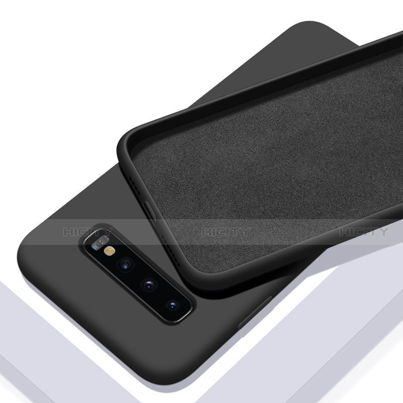 Silikon Hülle Handyhülle Ultra Dünn Schutzhülle Flexible 360 Grad Ganzkörper Tasche C03 für Samsung Galaxy S10 Schwarz