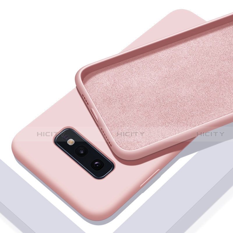 Silikon Hülle Handyhülle Ultra Dünn Schutzhülle Flexible 360 Grad Ganzkörper Tasche C03 für Samsung Galaxy S10e Rosa Plus