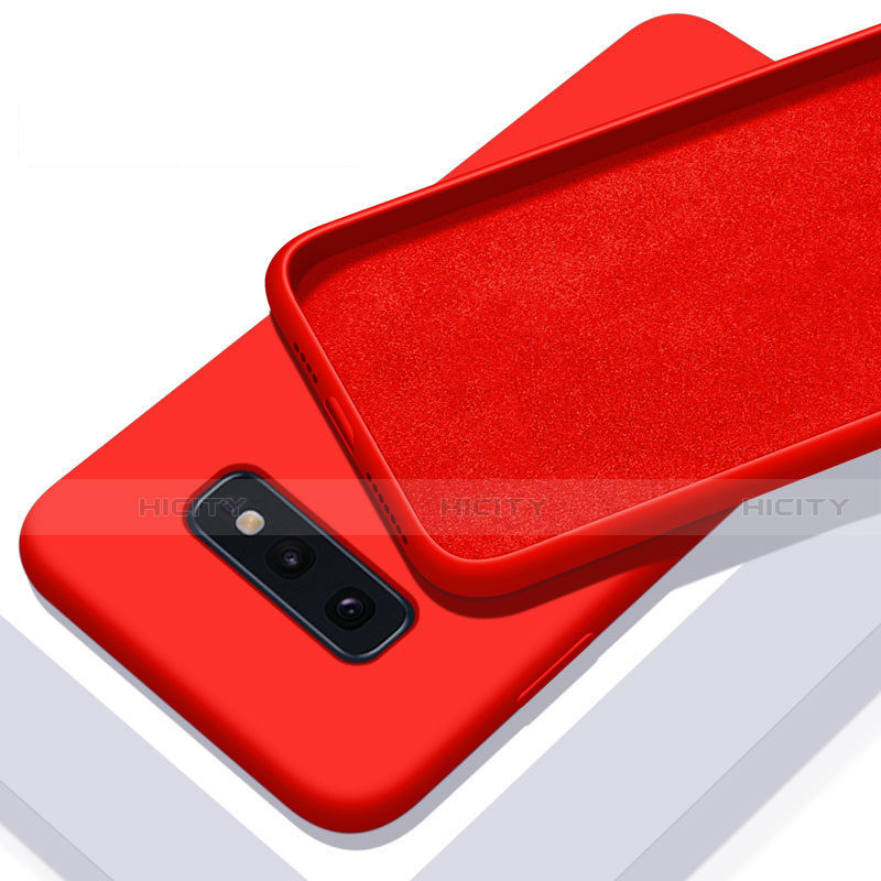 Silikon Hülle Handyhülle Ultra Dünn Schutzhülle Flexible 360 Grad Ganzkörper Tasche C03 für Samsung Galaxy S10e Rot