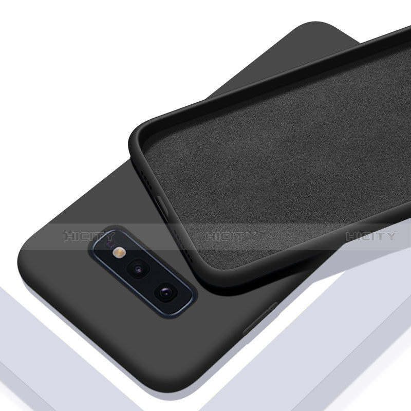 Silikon Hülle Handyhülle Ultra Dünn Schutzhülle Flexible 360 Grad Ganzkörper Tasche C03 für Samsung Galaxy S10e Schwarz