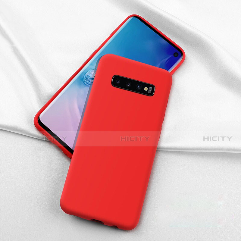 Silikon Hülle Handyhülle Ultra Dünn Schutzhülle Flexible 360 Grad Ganzkörper Tasche C04 für Samsung Galaxy S10 5G Rot Plus