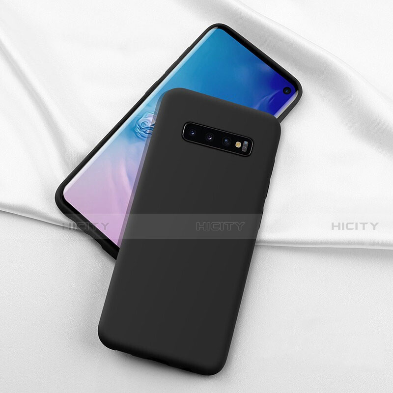 Silikon Hülle Handyhülle Ultra Dünn Schutzhülle Flexible 360 Grad Ganzkörper Tasche C04 für Samsung Galaxy S10 5G Schwarz Plus