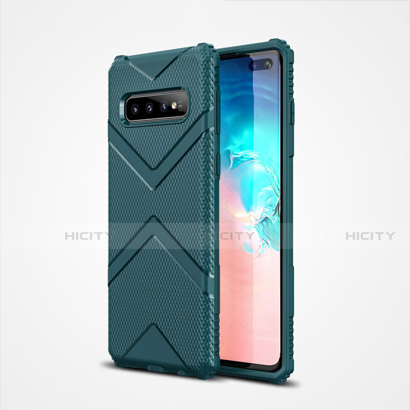 Silikon Hülle Handyhülle Ultra Dünn Schutzhülle Flexible 360 Grad Ganzkörper Tasche C04 für Samsung Galaxy S10 Plus groß