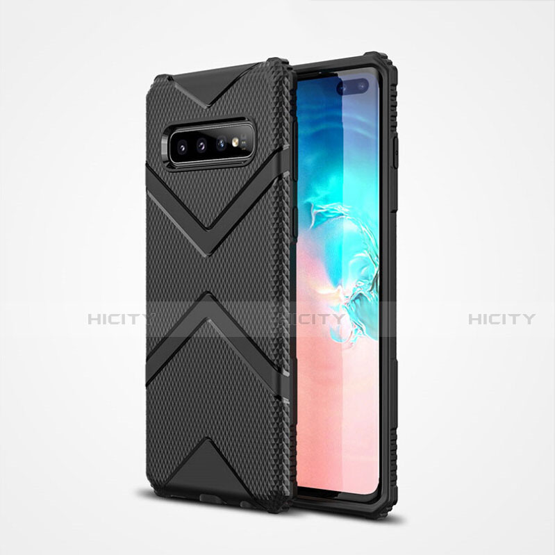 Silikon Hülle Handyhülle Ultra Dünn Schutzhülle Flexible 360 Grad Ganzkörper Tasche C04 für Samsung Galaxy S10 Plus groß