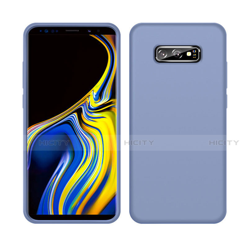 Silikon Hülle Handyhülle Ultra Dünn Schutzhülle Flexible 360 Grad Ganzkörper Tasche C04 für Samsung Galaxy S10e Grau