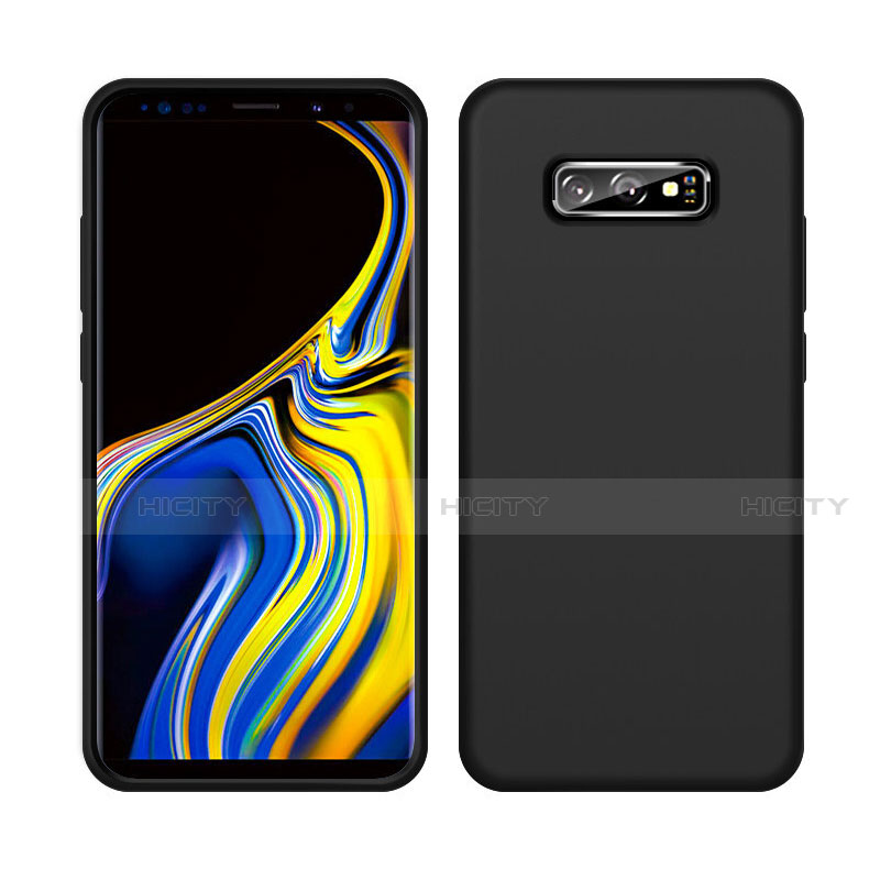 Silikon Hülle Handyhülle Ultra Dünn Schutzhülle Flexible 360 Grad Ganzkörper Tasche C04 für Samsung Galaxy S10e Schwarz