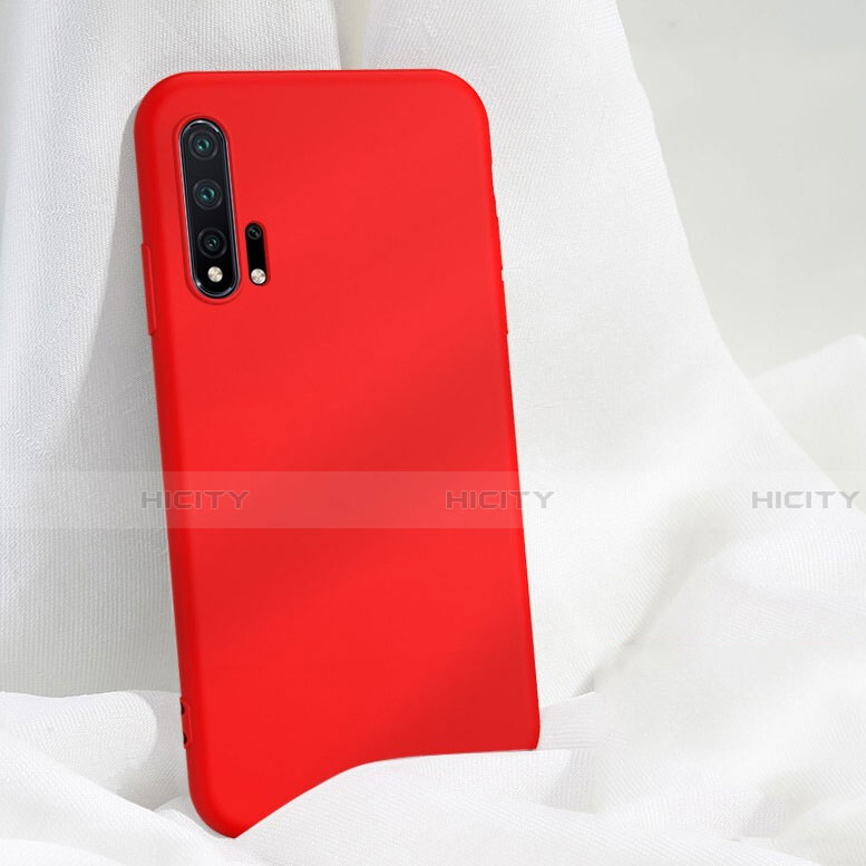 Silikon Hülle Handyhülle Ultra Dünn Schutzhülle Flexible 360 Grad Ganzkörper Tasche C05 für Huawei Nova 6 Rot Plus