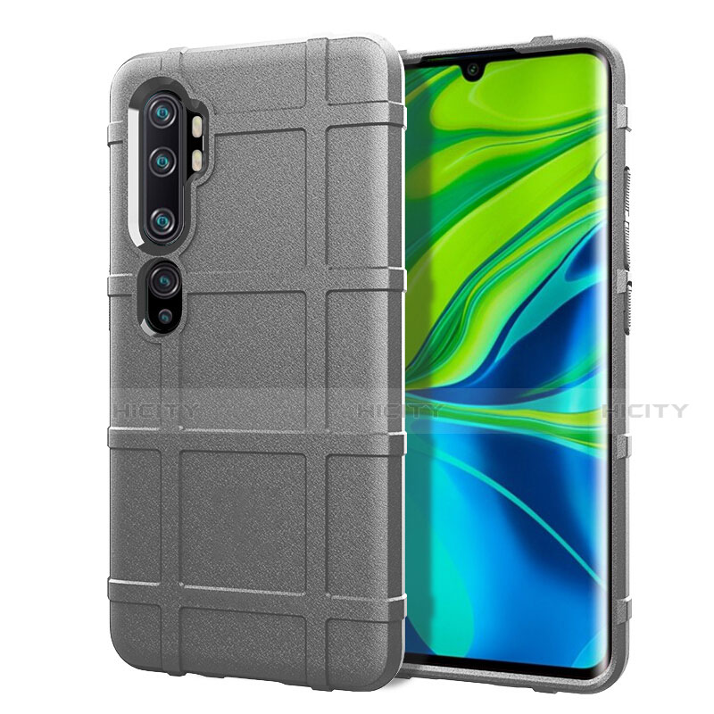 Silikon Hülle Handyhülle Ultra Dünn Schutzhülle Flexible 360 Grad Ganzkörper Tasche C05 für Xiaomi Mi Note 10 Pro Silber Plus