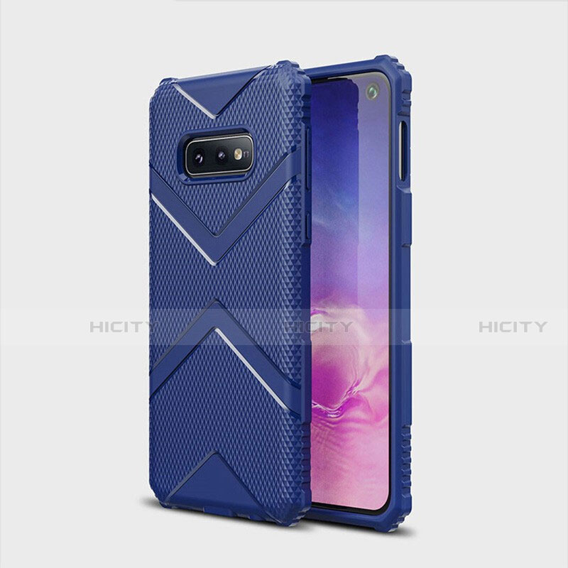 Silikon Hülle Handyhülle Ultra Dünn Schutzhülle Flexible 360 Grad Ganzkörper Tasche C07 für Samsung Galaxy S10e Blau