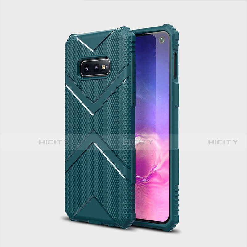 Silikon Hülle Handyhülle Ultra Dünn Schutzhülle Flexible 360 Grad Ganzkörper Tasche C07 für Samsung Galaxy S10e Grün Plus