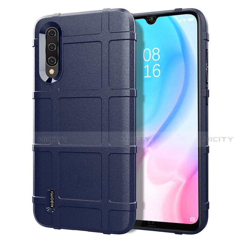 Silikon Hülle Handyhülle Ultra Dünn Schutzhülle Flexible 360 Grad Ganzkörper Tasche C07 für Xiaomi Mi A3 Blau