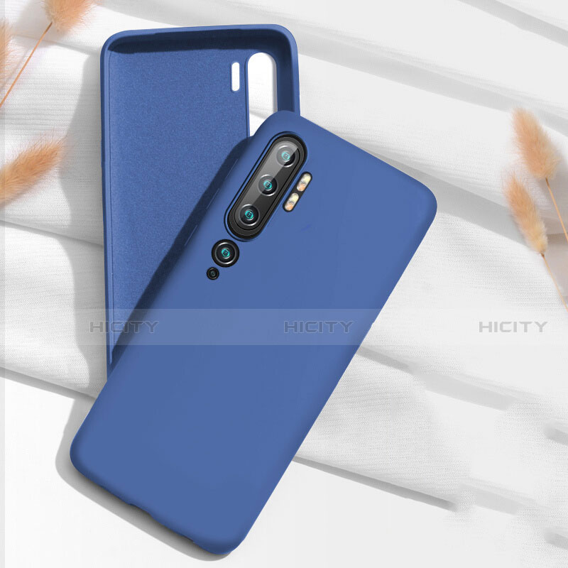 Silikon Hülle Handyhülle Ultra Dünn Schutzhülle Flexible 360 Grad Ganzkörper Tasche C07 für Xiaomi Mi Note 10 Blau