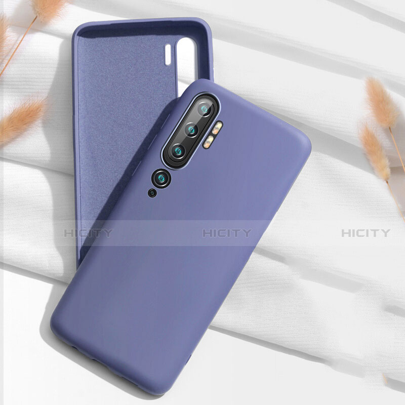 Silikon Hülle Handyhülle Ultra Dünn Schutzhülle Flexible 360 Grad Ganzkörper Tasche C07 für Xiaomi Mi Note 10 Pro Grau