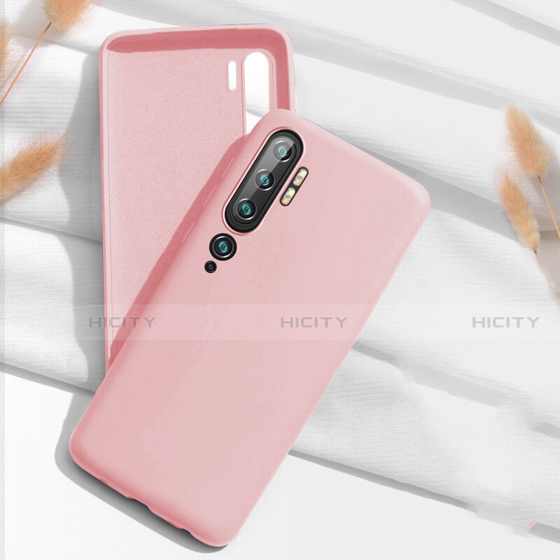 Silikon Hülle Handyhülle Ultra Dünn Schutzhülle Flexible 360 Grad Ganzkörper Tasche C07 für Xiaomi Mi Note 10 Rosa