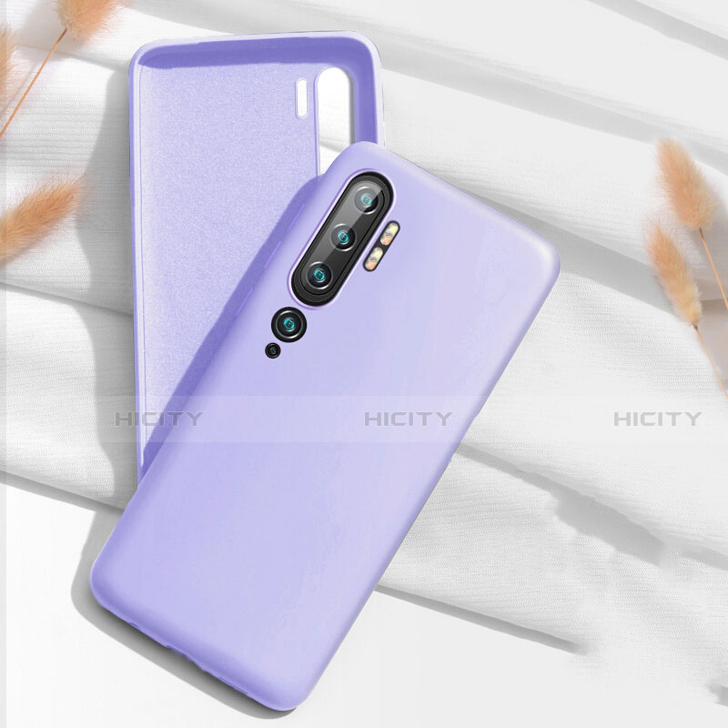 Silikon Hülle Handyhülle Ultra Dünn Schutzhülle Flexible 360 Grad Ganzkörper Tasche C07 für Xiaomi Mi Note 10 Violett