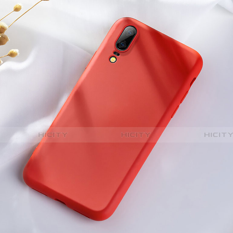 Silikon Hülle Handyhülle Ultra Dünn Schutzhülle Flexible 360 Grad Ganzkörper Tasche C08 für Huawei P20 Rot Plus