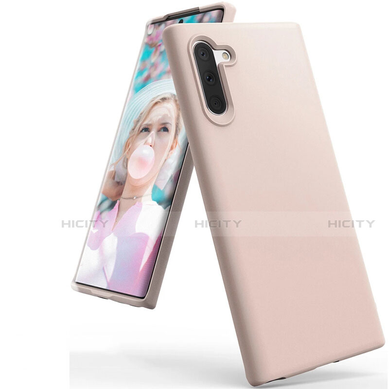 Silikon Hülle Handyhülle Ultra Dünn Schutzhülle Flexible 360 Grad Ganzkörper Tasche C08 für Samsung Galaxy Note 10 Rosegold Plus