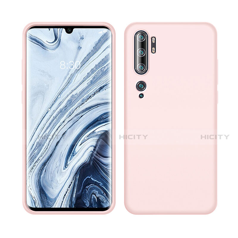 Silikon Hülle Handyhülle Ultra Dünn Schutzhülle Flexible 360 Grad Ganzkörper Tasche C08 für Xiaomi Mi Note 10 Rosa