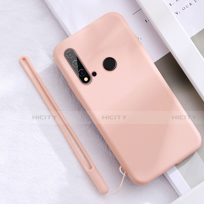 Silikon Hülle Handyhülle Ultra Dünn Schutzhülle Flexible 360 Grad Ganzkörper Tasche S05 für Huawei Nova 5i Rosa Plus