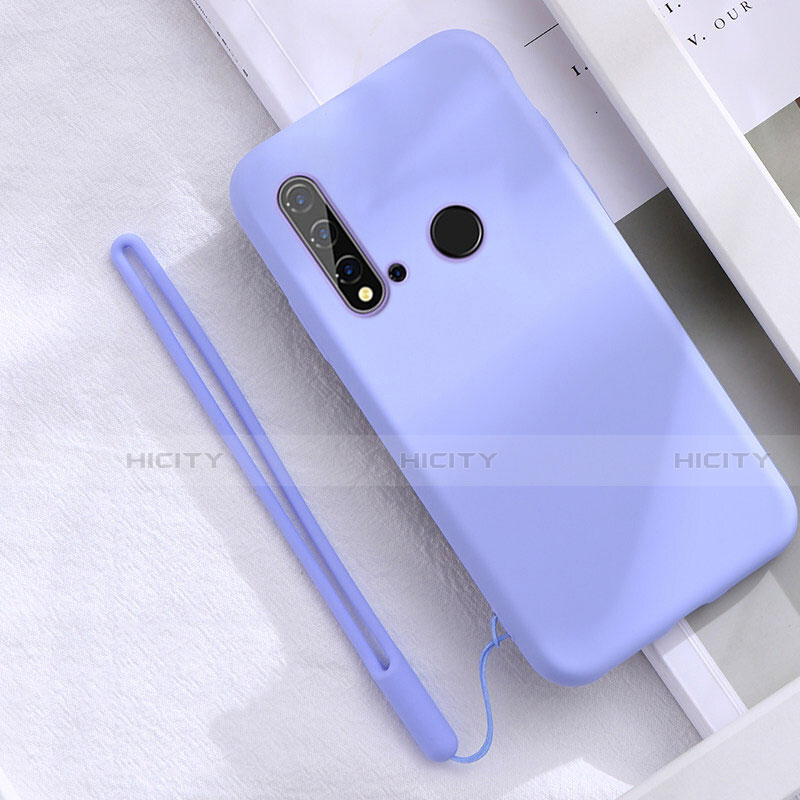 Silikon Hülle Handyhülle Ultra Dünn Schutzhülle Flexible 360 Grad Ganzkörper Tasche S05 für Huawei P20 Lite (2019) Violett Plus