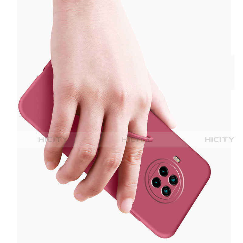 Silikon Hülle Handyhülle Ultra Dünn Schutzhülle Flexible Tasche Silikon mit Magnetisch Fingerring Ständer T01 für Xiaomi Mi 10i 5G groß