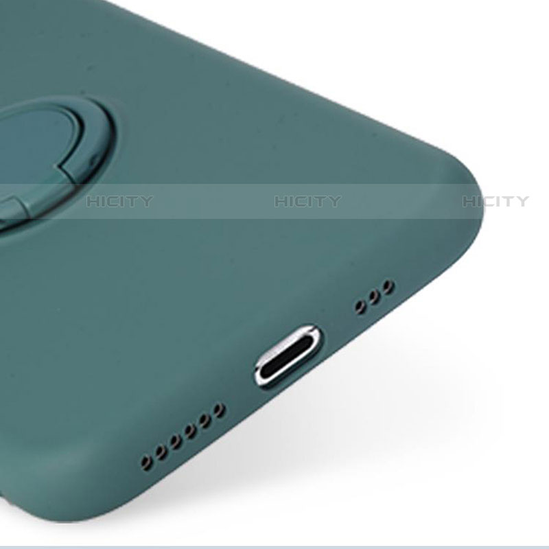Silikon Hülle Handyhülle Ultra Dünn Schutzhülle Flexible Tasche Silikon mit Magnetisch Fingerring Ständer T01 für Xiaomi Mi 11 Lite 5G groß