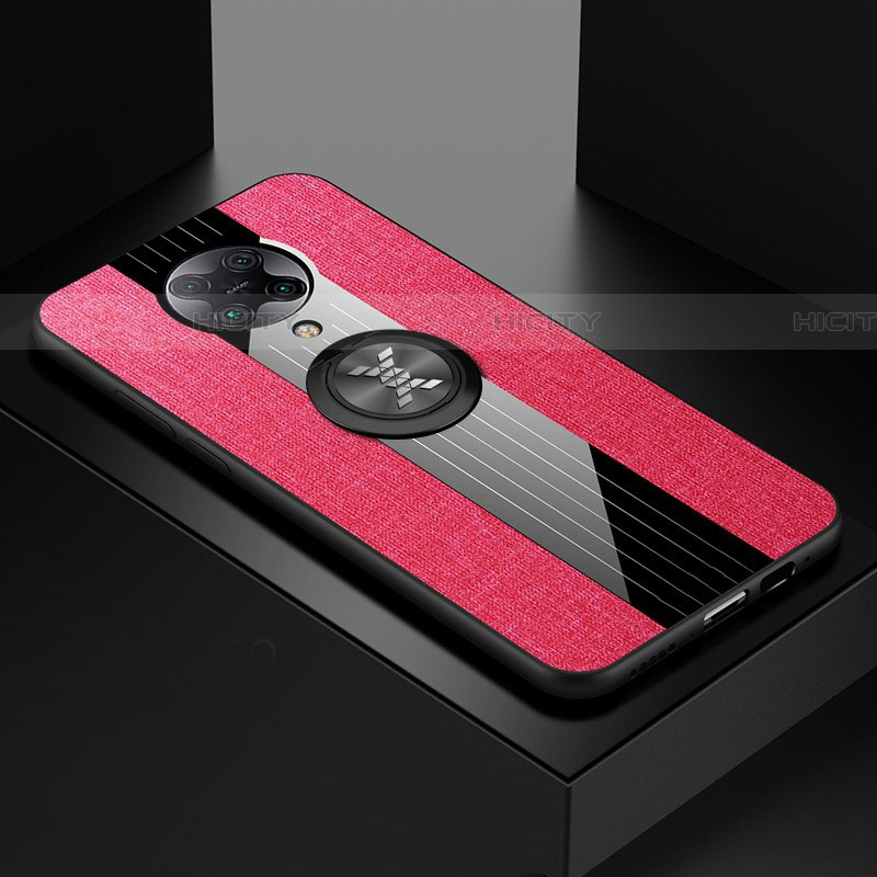 Silikon Hülle Handyhülle Ultra Dünn Schutzhülle Flexible Tasche Silikon mit Magnetisch Fingerring Ständer T01 für Xiaomi Redmi K30 Pro 5G