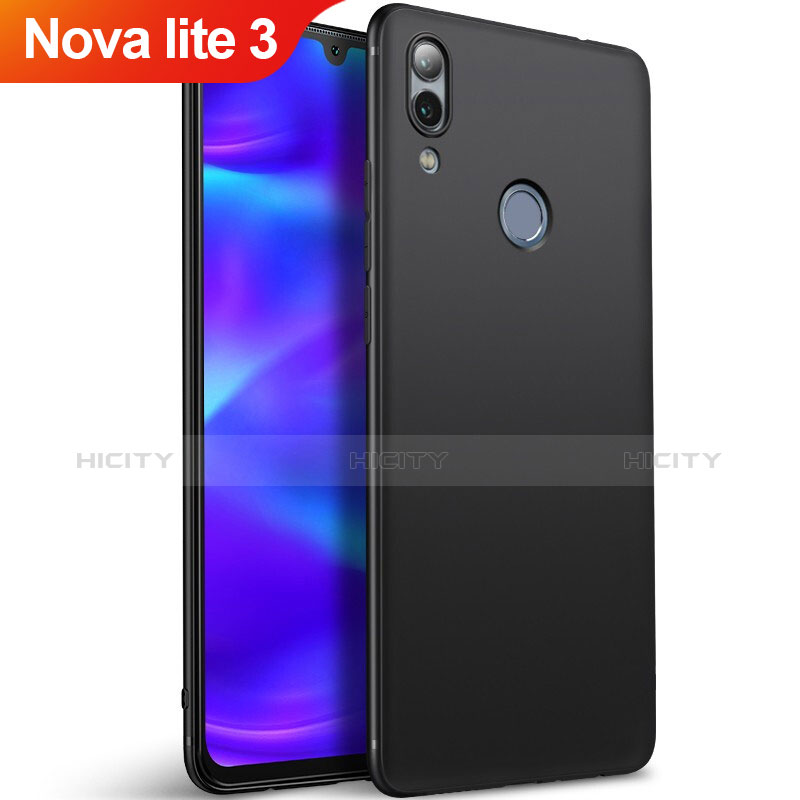 Silikon Hülle Handyhülle Ultra Dünn Schutzhülle für Huawei Nova Lite 3 Schwarz