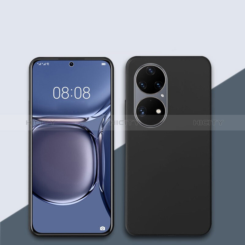 Silikon Hülle Handyhülle Ultra Dünn Schutzhülle für Huawei P50 Pro Schwarz