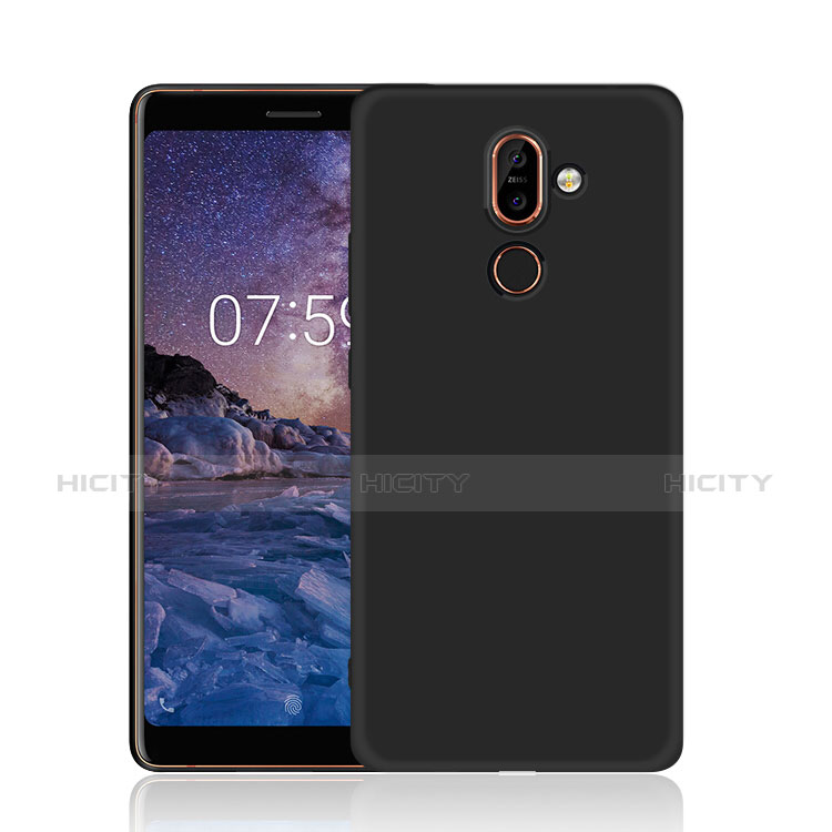 Silikon Hülle Handyhülle Ultra Dünn Schutzhülle für Nokia 7 Plus Schwarz