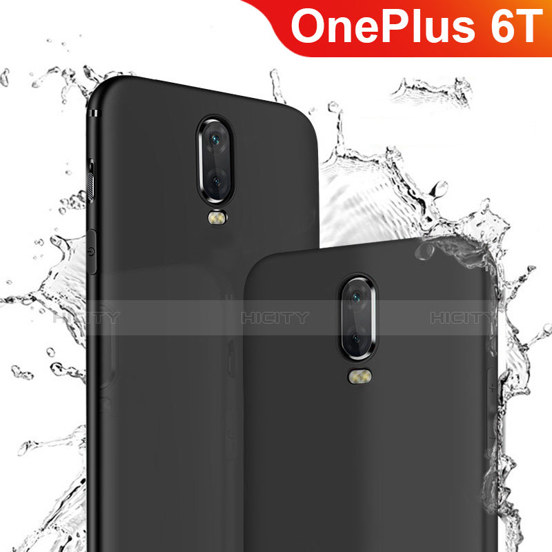 Silikon Hülle Handyhülle Ultra Dünn Schutzhülle für OnePlus 6T Schwarz