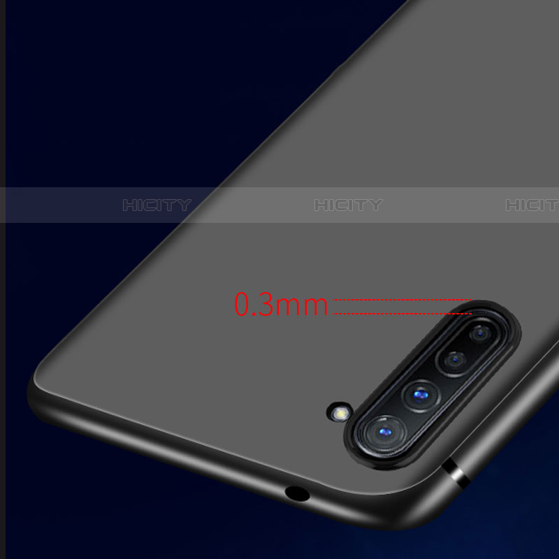 Silikon Hülle Handyhülle Ultra Dünn Schutzhülle für Oppo Reno3 Schwarz groß