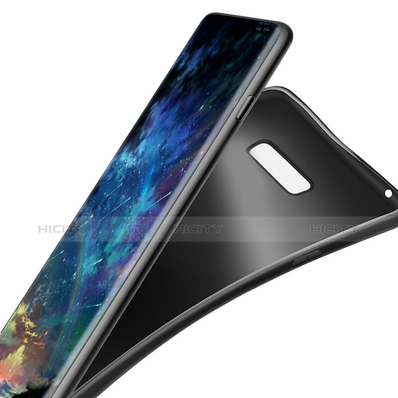 Silikon Hülle Handyhülle Ultra Dünn Schutzhülle für Samsung Galaxy S10 Plus Schwarz