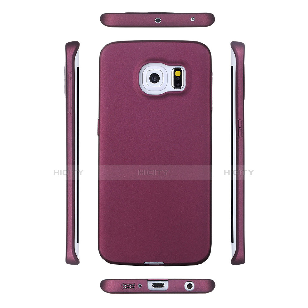 Silikon Hülle Handyhülle Ultra Dünn Schutzhülle für Samsung Galaxy S6 Edge+ Plus SM-G928F Violett