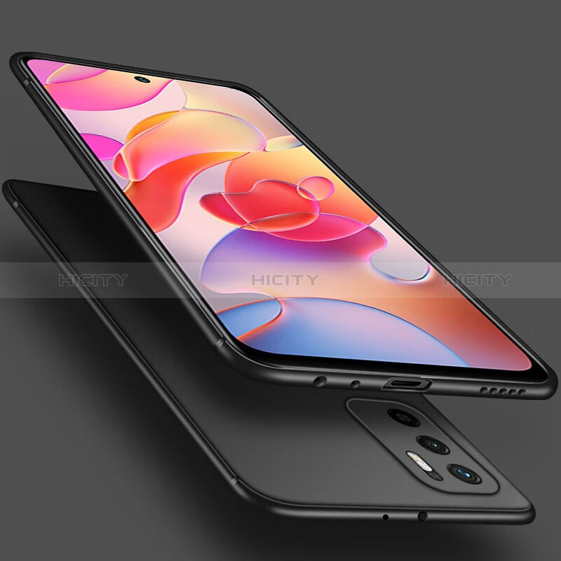 Silikon Hülle Handyhülle Ultra Dünn Schutzhülle für Xiaomi POCO M3 Pro 5G Schwarz groß