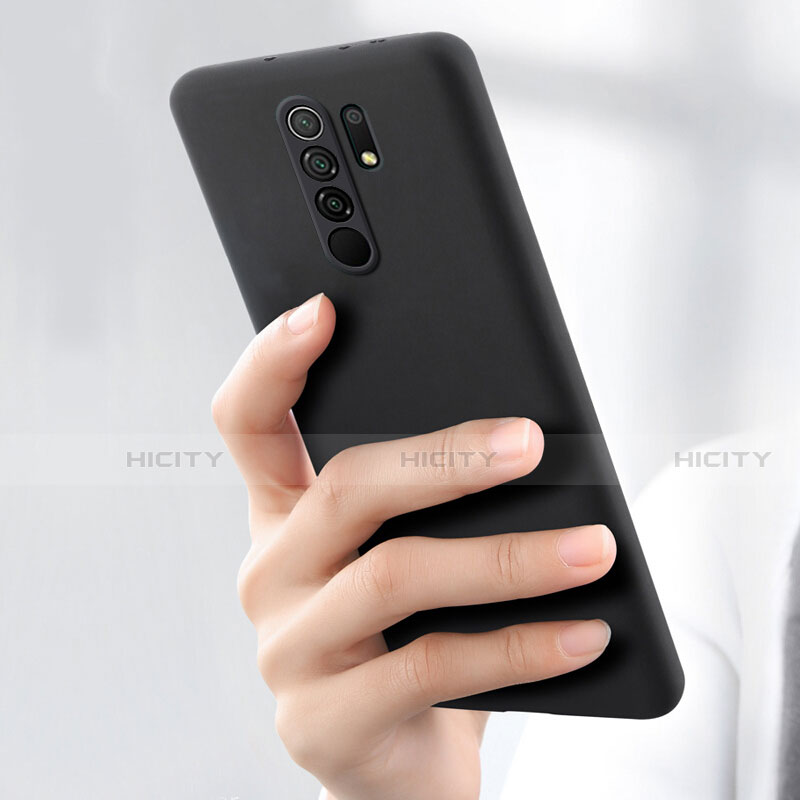 Silikon Hülle Handyhülle Ultra Dünn Schutzhülle für Xiaomi Redmi 9 Prime India Schwarz