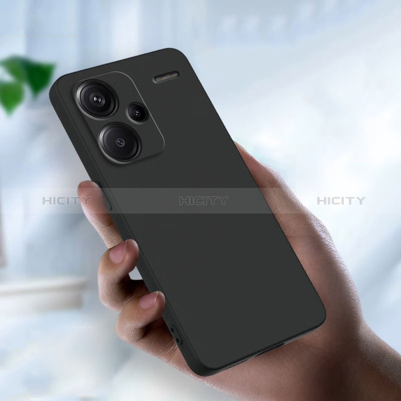 Silikon Hülle Handyhülle Ultra Dünn Schutzhülle für Xiaomi Redmi Note 13 Pro+ Plus 5G Schwarz groß