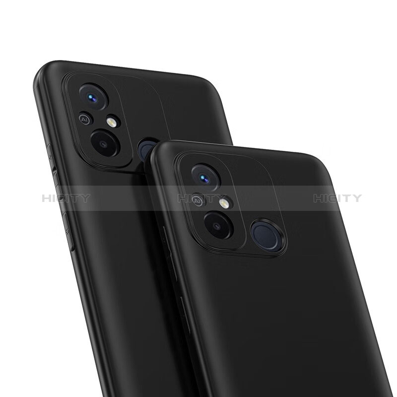 Silikon Hülle Handyhülle Ultra Dünn Schutzhülle H01 für Xiaomi Poco C55 Schwarz groß