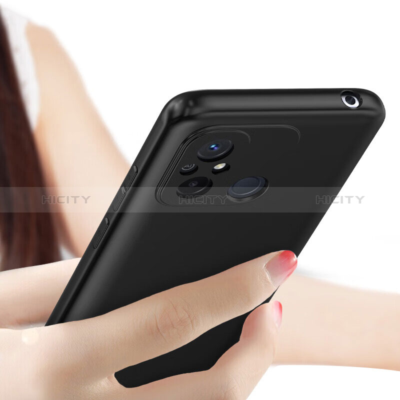 Silikon Hülle Handyhülle Ultra Dünn Schutzhülle H01 für Xiaomi Poco C55 Schwarz groß