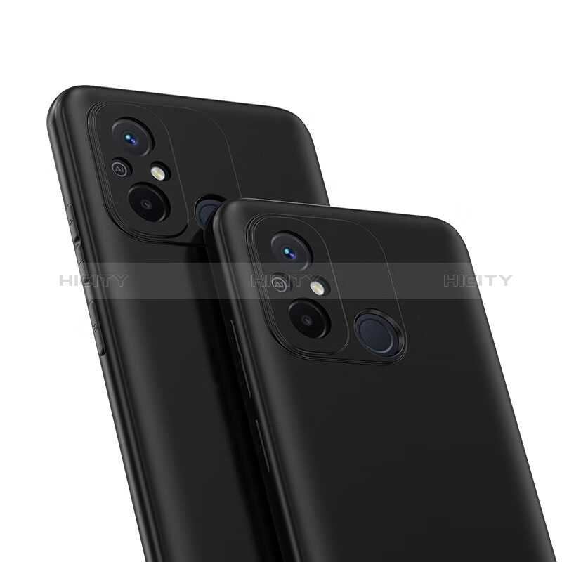 Silikon Hülle Handyhülle Ultra Dünn Schutzhülle H01 für Xiaomi Redmi 11A 4G Schwarz groß
